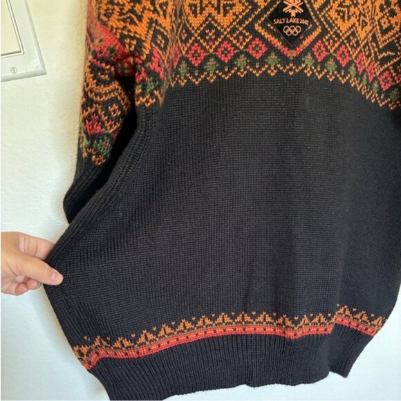 Dale of Norway Faire Isle Apres Ski Sweater 2002 Olympics Men’s Large - Picture 5 of 8